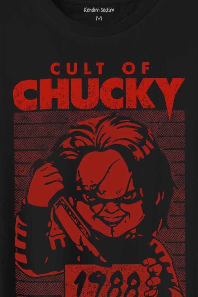 Cult Of Chucky 1988 Korku Film Çaki Baskılı Tişört Unisex T-Shirt - 2
