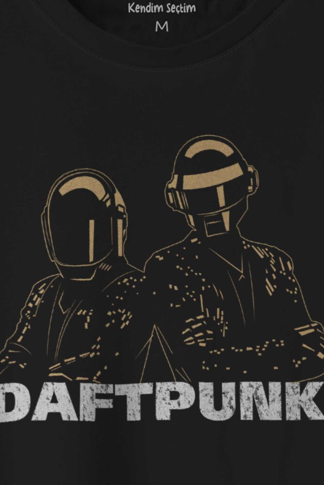 Daft Punk Müzik Get Lucky Music Baskılı Tişört Unisex T-shirt - 2