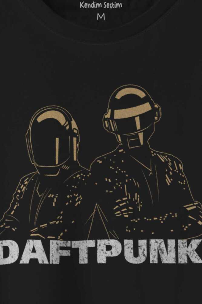Daft Punk Müzik Get Lucky Music Baskılı Tişört Unisex T-shirt - 2