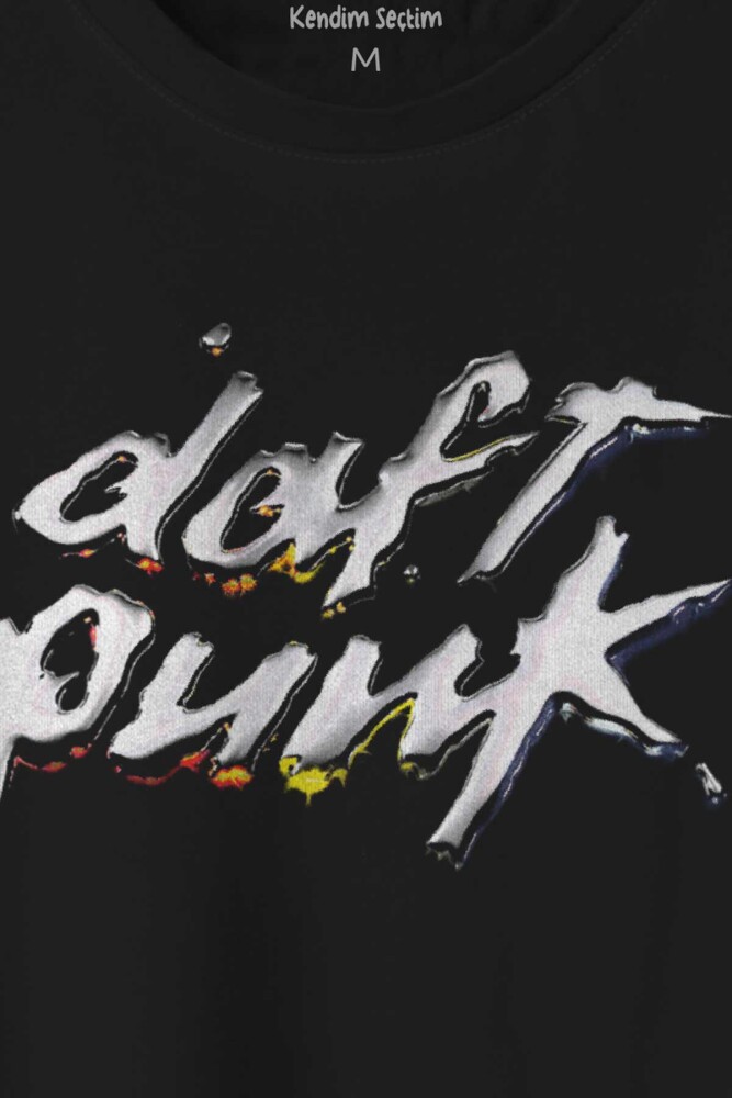Daft Punk Müzik Get Lucky Music Baskılı Tişört Unisex T-shirt - 2