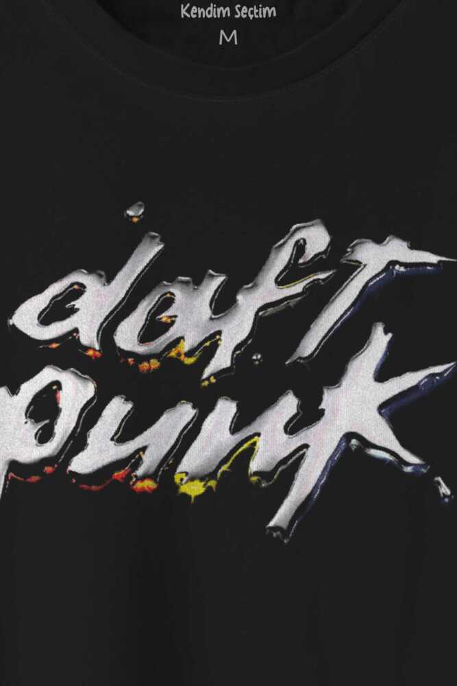Daft Punk Müzik Get Lucky Music Baskılı Tişört Unisex T-shirt - 2