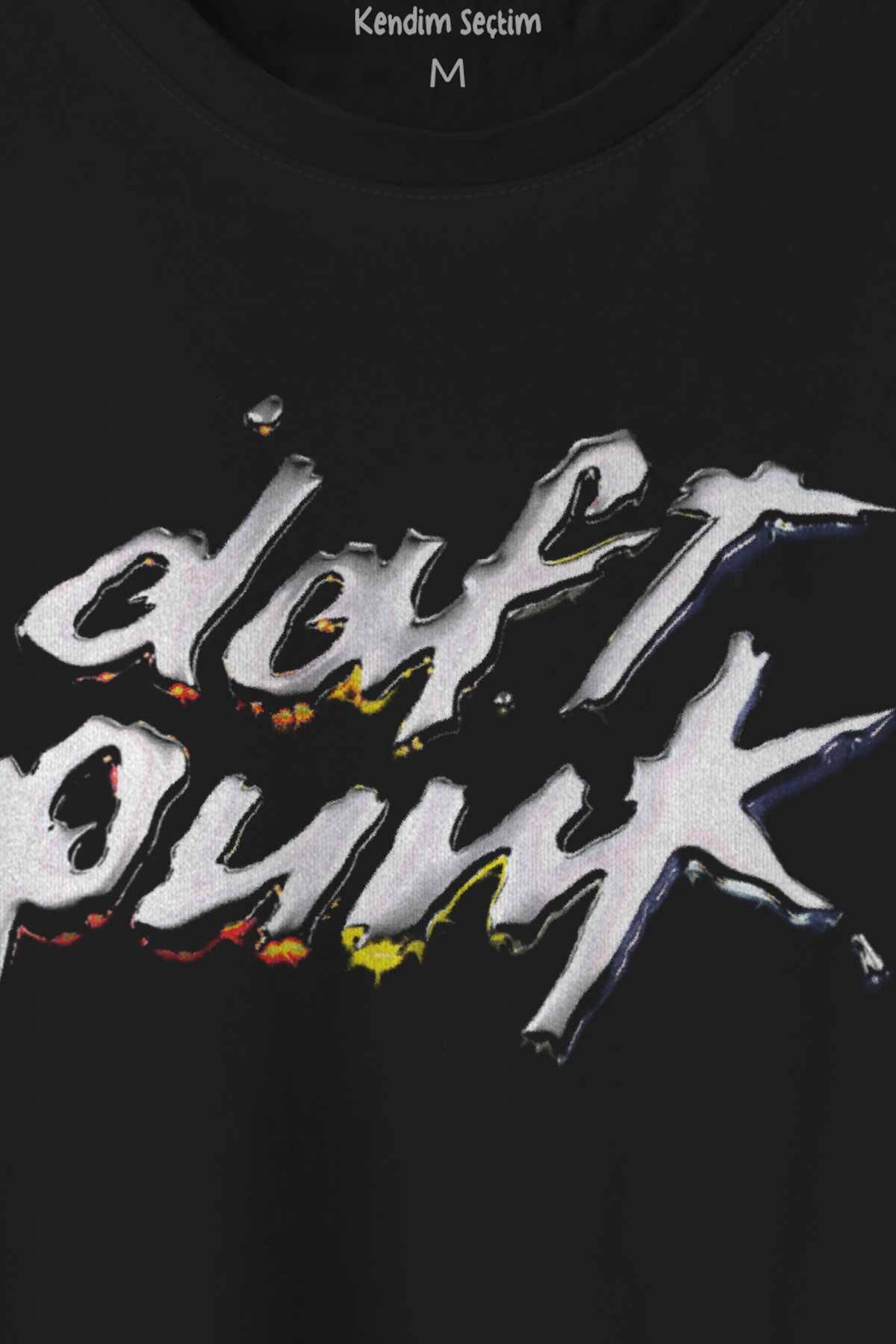 Daft Punk Müzik Get Lucky Music Baskılı Tişört Unisex T-shirt (1)