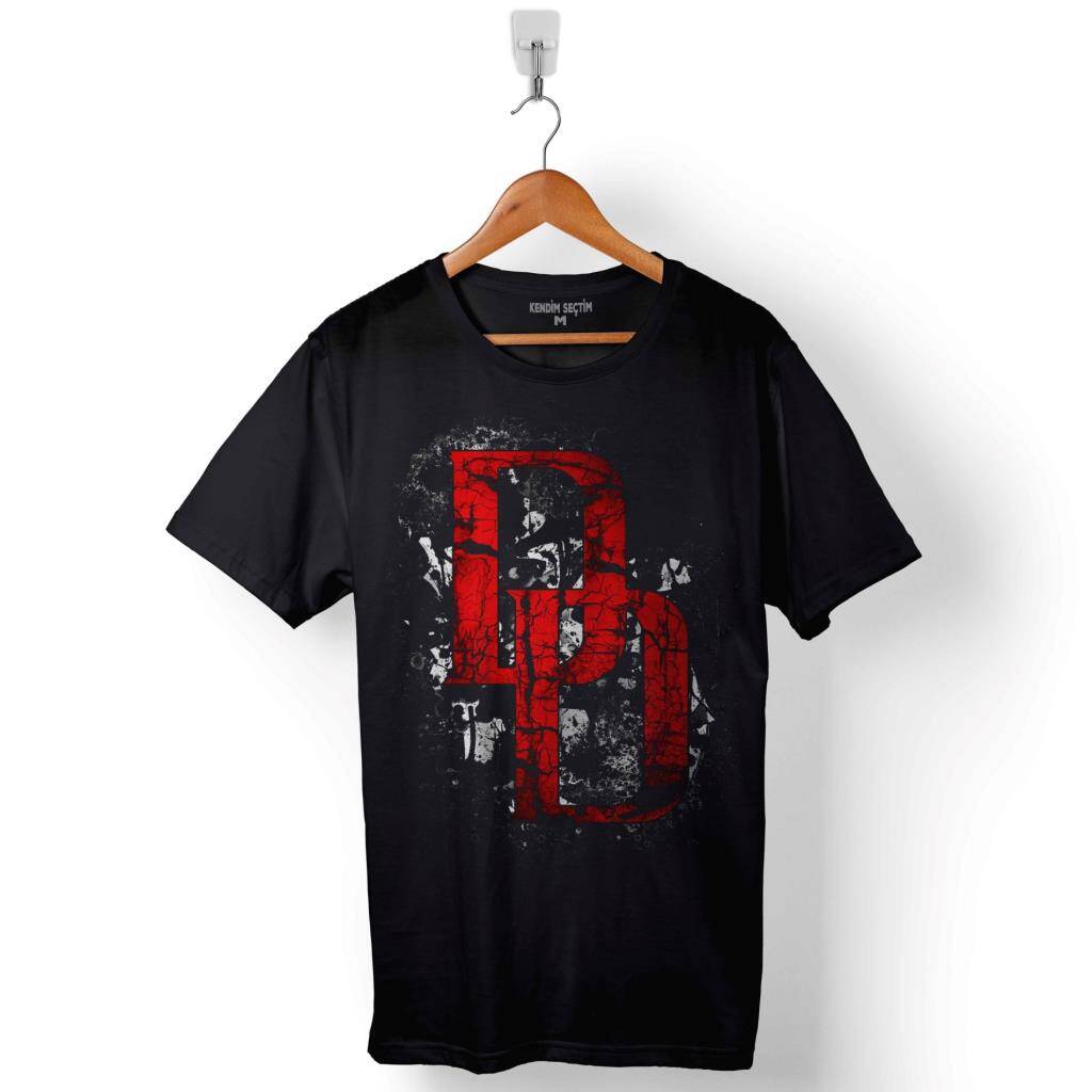 Daredevil Dd Dare devil Logo Baskılı Tişört Unisex T-Shirt - 1