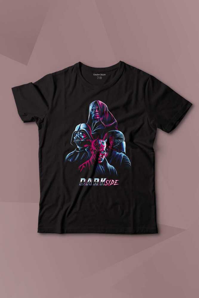 Dark Side Star Wars Darth Baskılı Çocuk Tişört Kısa Kollu - 1