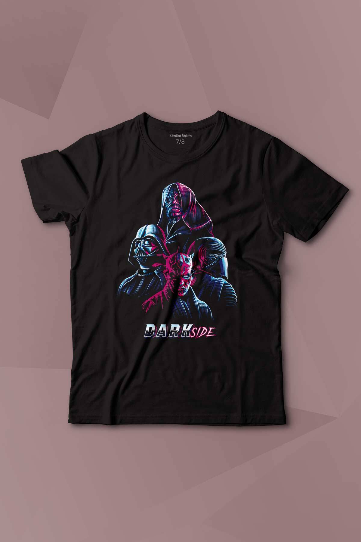 Dark Side Star Wars Darth Baskılı Çocuk Tişört Kısa Kollu - 1