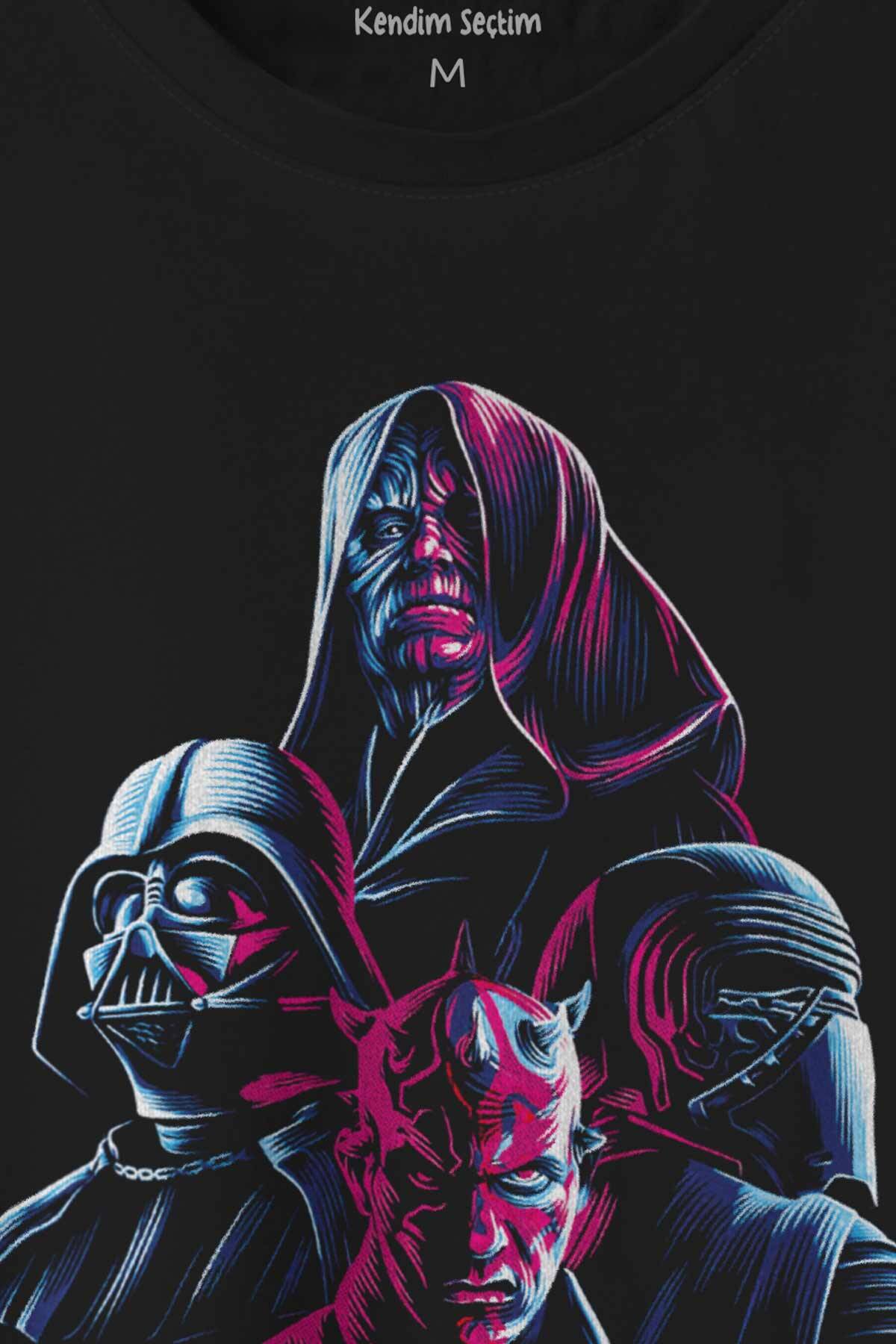 Dark Side Star Wars Darth Baskılı Tişört Unisex T-shirt (1)