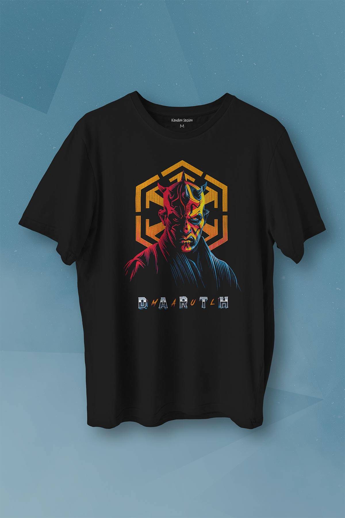 Dark Side Star Wars Darth Maul Baskılı Tişört Unisex T-shirt - 1