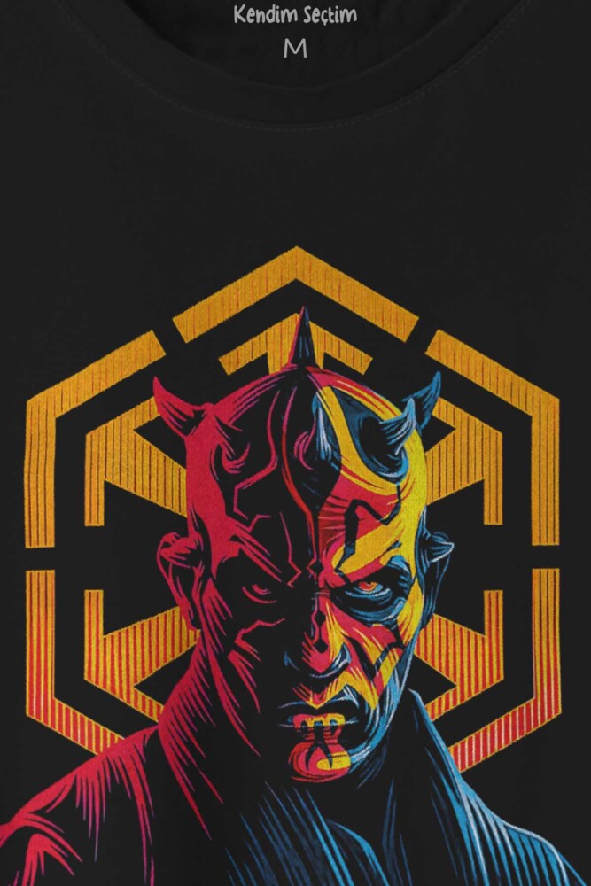 Dark Side Star Wars Darth Maul Baskılı Tişört Unisex T-shirt - 2