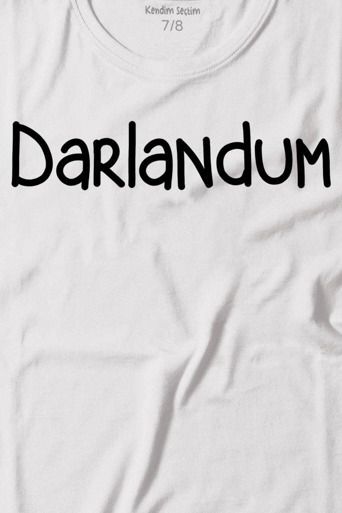 Darlandum Darlandım Dar Lan Dum Karadeniz Trabzon Baskılı Tişört Çocuk T-shirt (1)