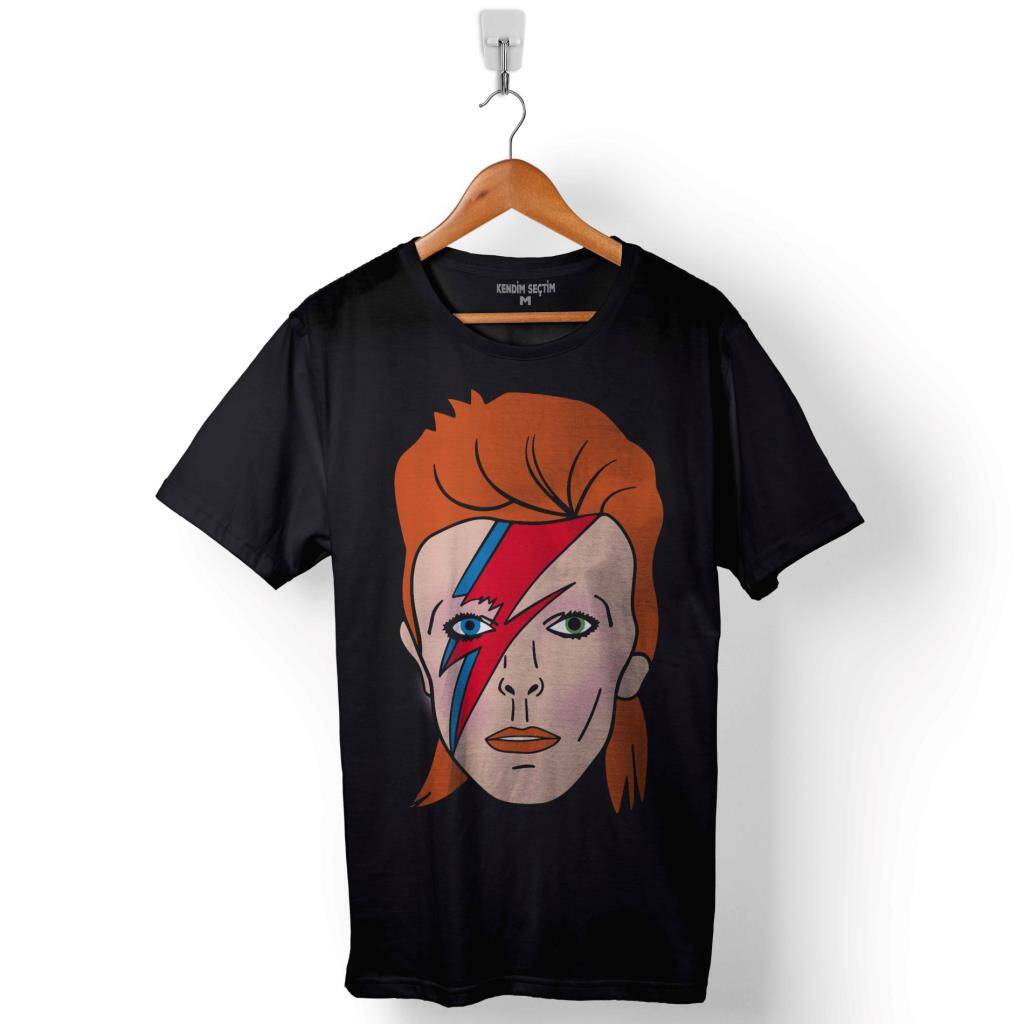 David Bowıe Blackstar Black Star Baskılı Tişört Unisex T-Shirt - 1