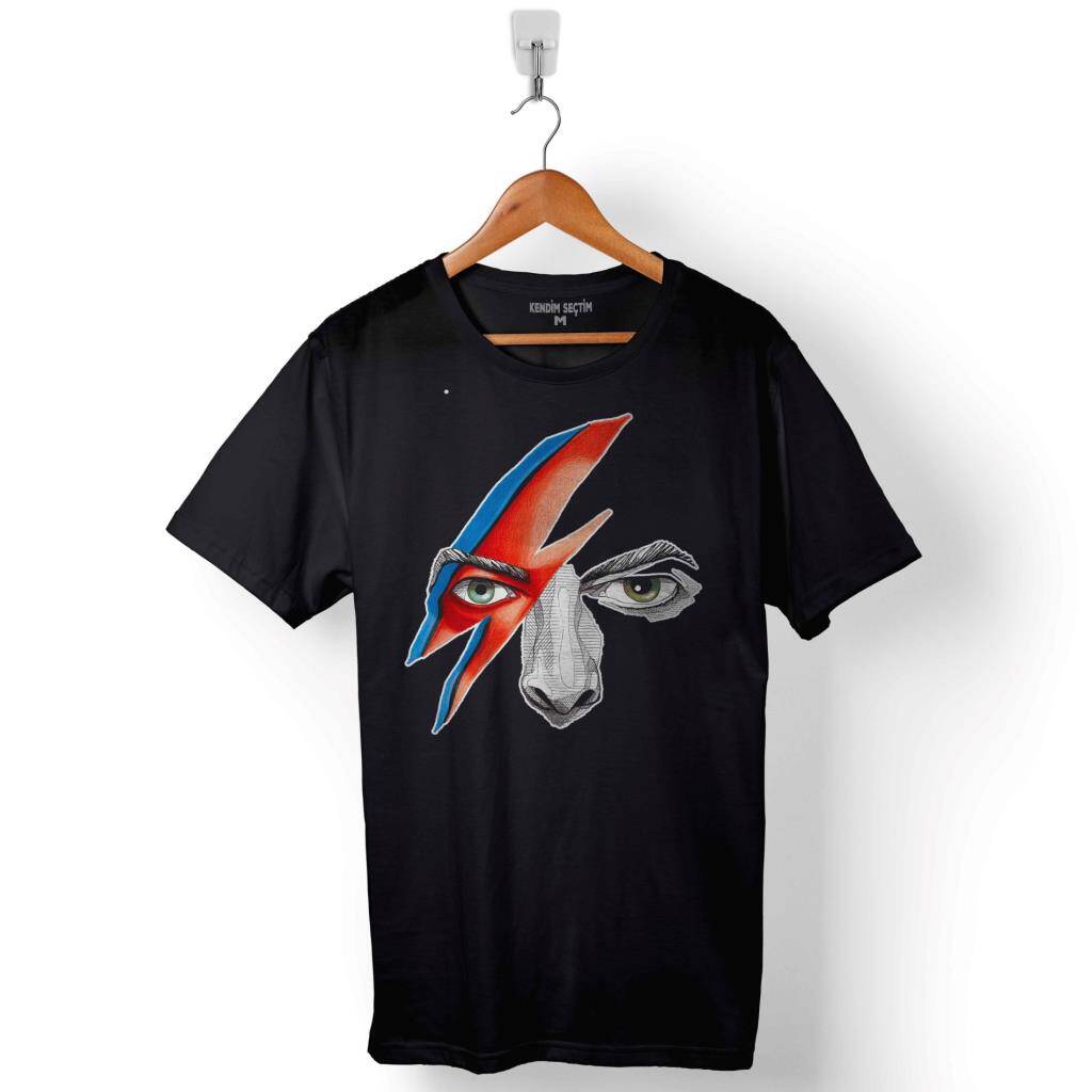 David Bowıe Blackstar Black Star Baskılı Tişört Unisex T-Shirt - 1