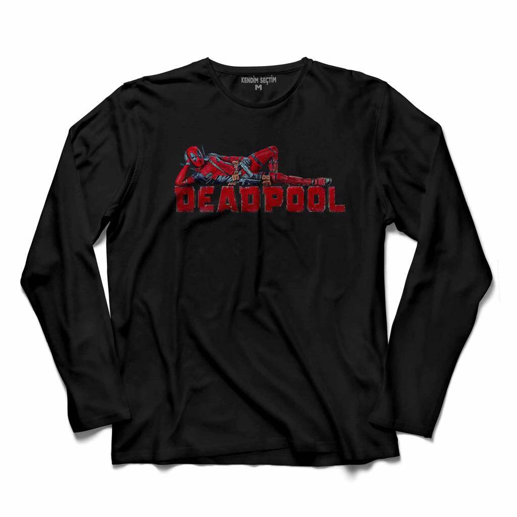 Deadpool 1 2 3 Logo Dead Pool 2 Uzun Kollu Tişört Baskılı Çocuk T-Shirt