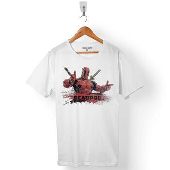 DEADPOOL 1 2 3 LOGO ERKEK TİŞÖRT - 1