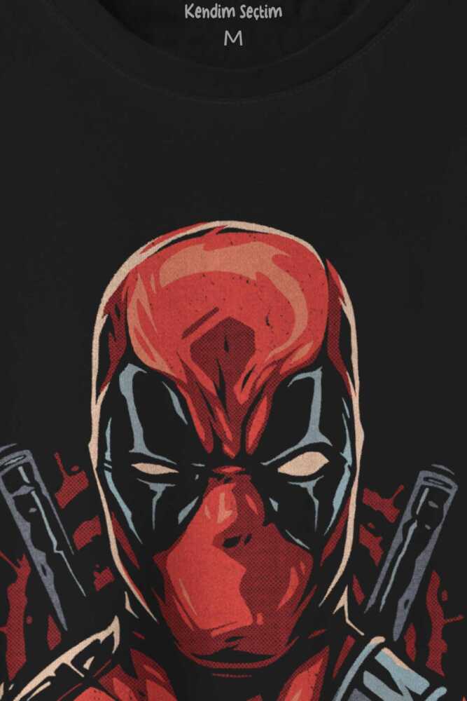 Deadpool Marvel Spiderman Hulk Iron Man Film Movie Baskılı Tişört Unisex T-shirt - 2