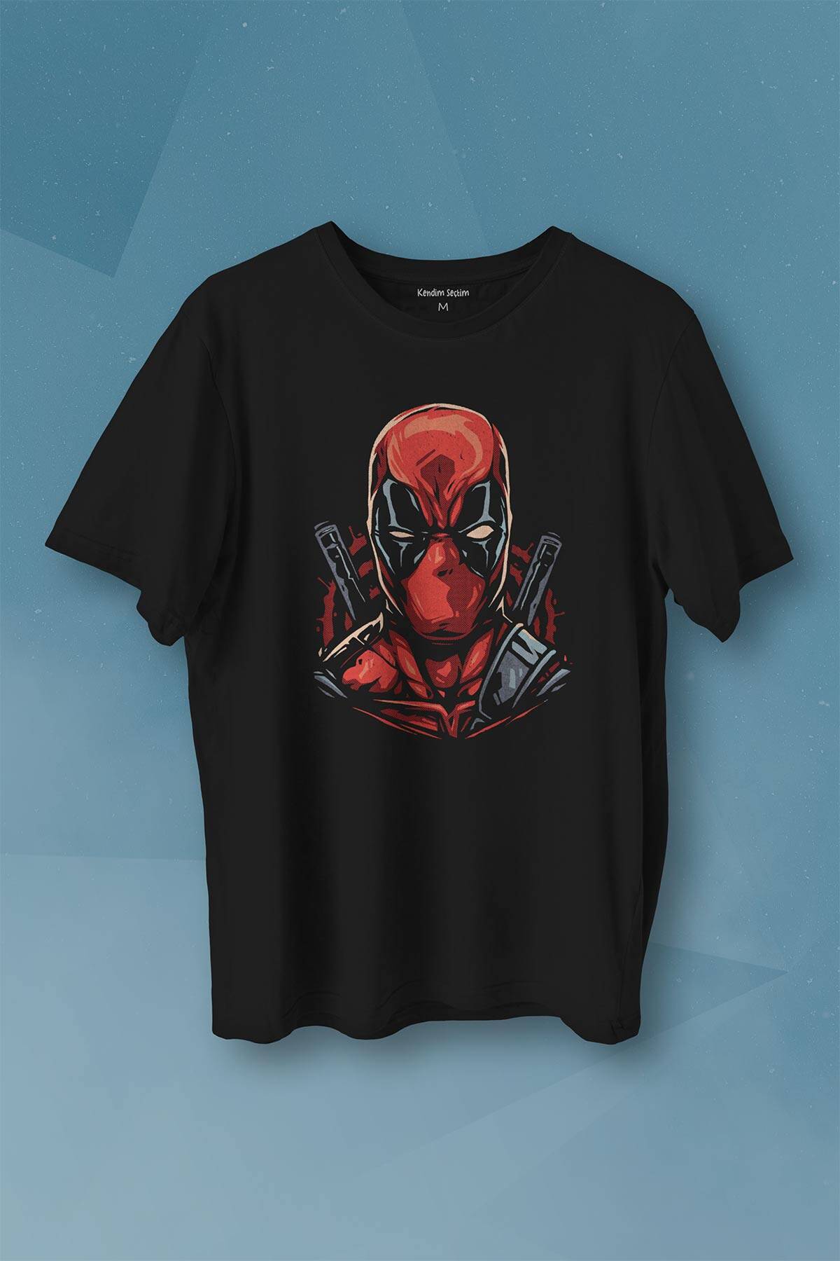 Deadpool Marvel Spiderman Hulk Iron Man Film Movie Baskılı Tişört Unisex T-shirt - 1