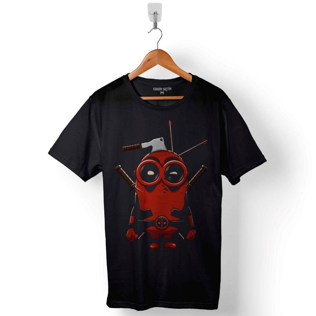 Deadpool Minion Minyonlar Baskılı Tişört Unisex T-Shirt - 1