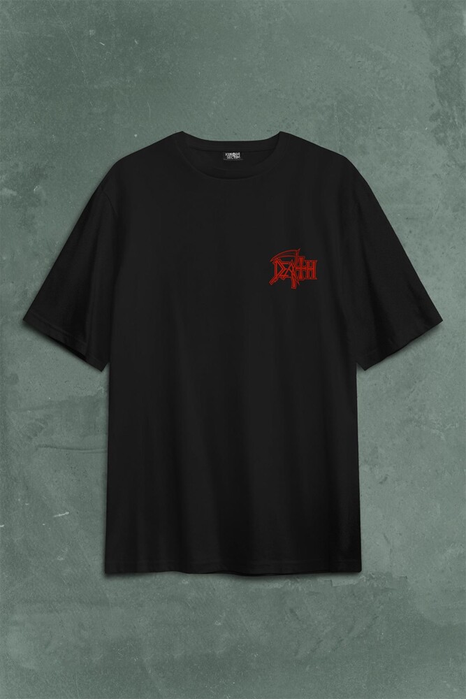 Death Life Will Never Last Metal Band Metallica Sırt Ön Baskılı Oversize Tişört Unisex T-Shirt - 1