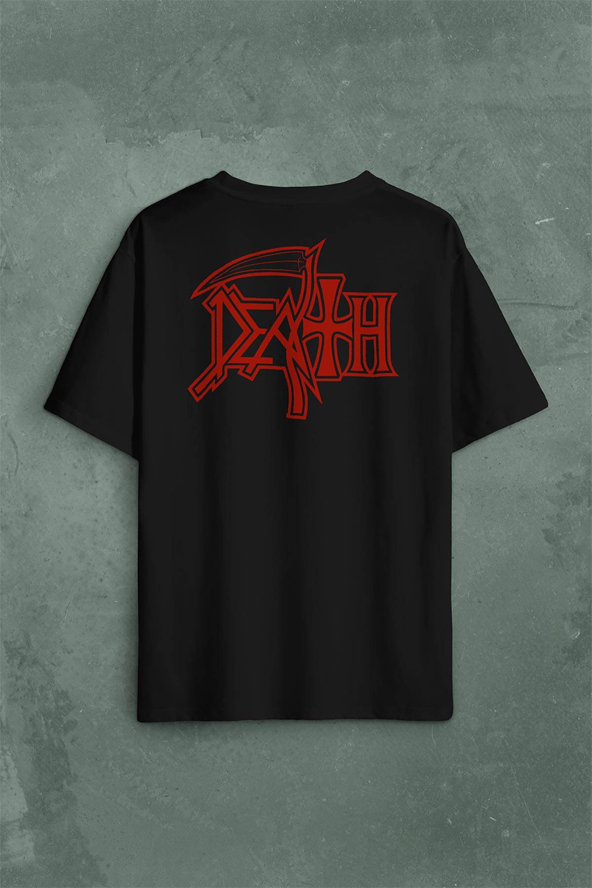 Death Life Will Never Last Metal Band Metallica Sırt Ön Baskılı Oversize Tişört Unisex T-Shirt (1)