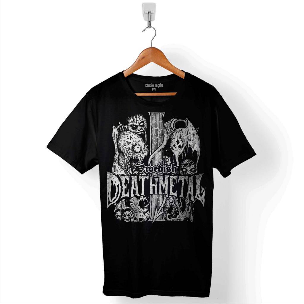 Death Metal Strike Music Band Baskılı Tişört Unisex T-Shirt - 1
