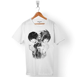 DEATH NOTE ANIME LIGHT YAGAMI APPLE RYUK ERKEK TİŞÖRT - 1