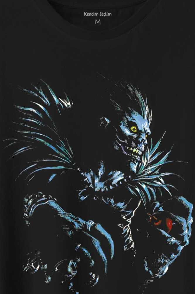 Death Note Nighmare Canavar Silüeti Dizi Anime Baskılı Tişört Unisex T-Shirt (1)