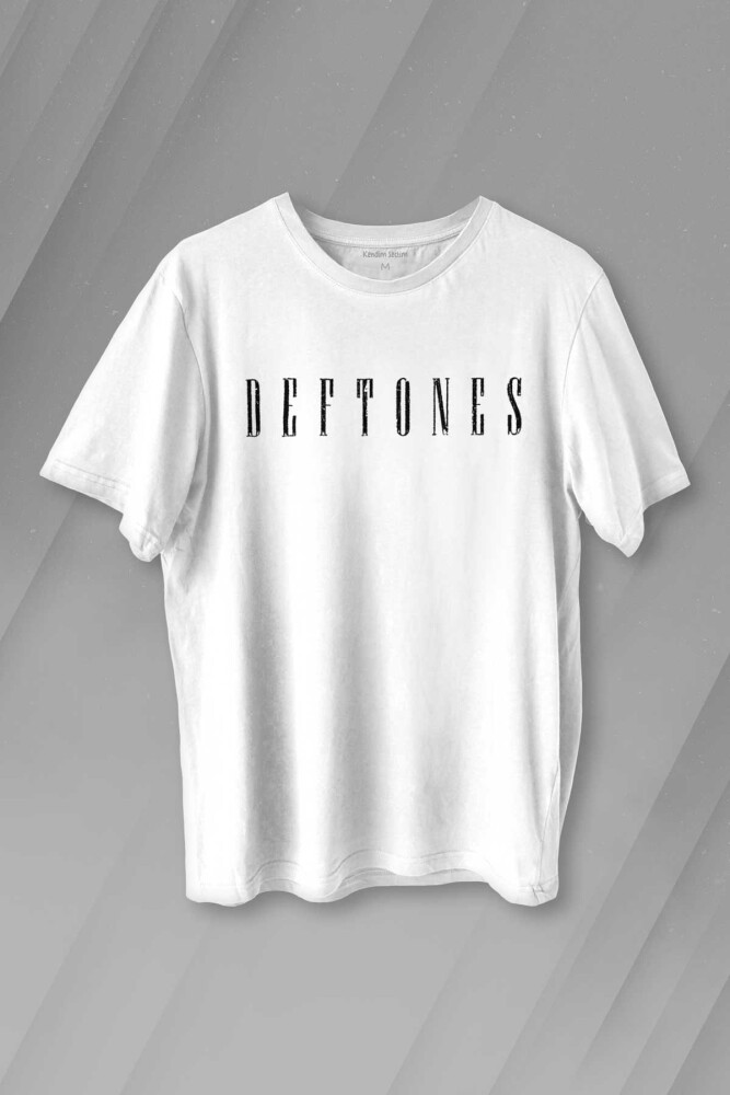 Deftones Metal Music Müzik Tasarım Baskılı Beyaz T-shirt - 1