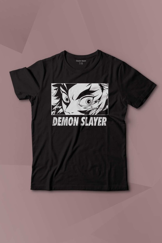 Demon Slayer Anime Baskılı Çocuk Tişört Kısa Kollu - 1