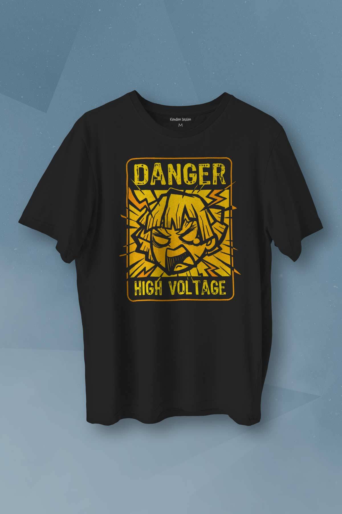 Demon Slayer Tişört Zenitsu Anime Tanjiro Nezuko Kısa Kollu Unisex T-shirt - 1