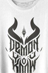 Demon You Know Devil Gothic Grunge Rock Baskılı Tişört Unisex T-shirt - 2