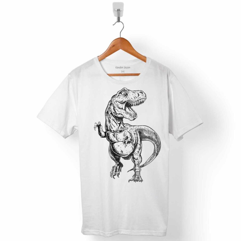 DİNOZOR DİNAZOR SİLÜET TASARIM ERKEK TİŞÖRT