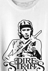 Dire Straits David Mark Knopfler Rock Music Guitar Baskılı Tişört Unisex T-shirt - 2