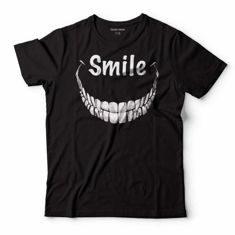DİŞ KURU KAFA SKULL SMILE SKELETON ÇOCUK TİŞÖRT - KENDİM SEÇTİM