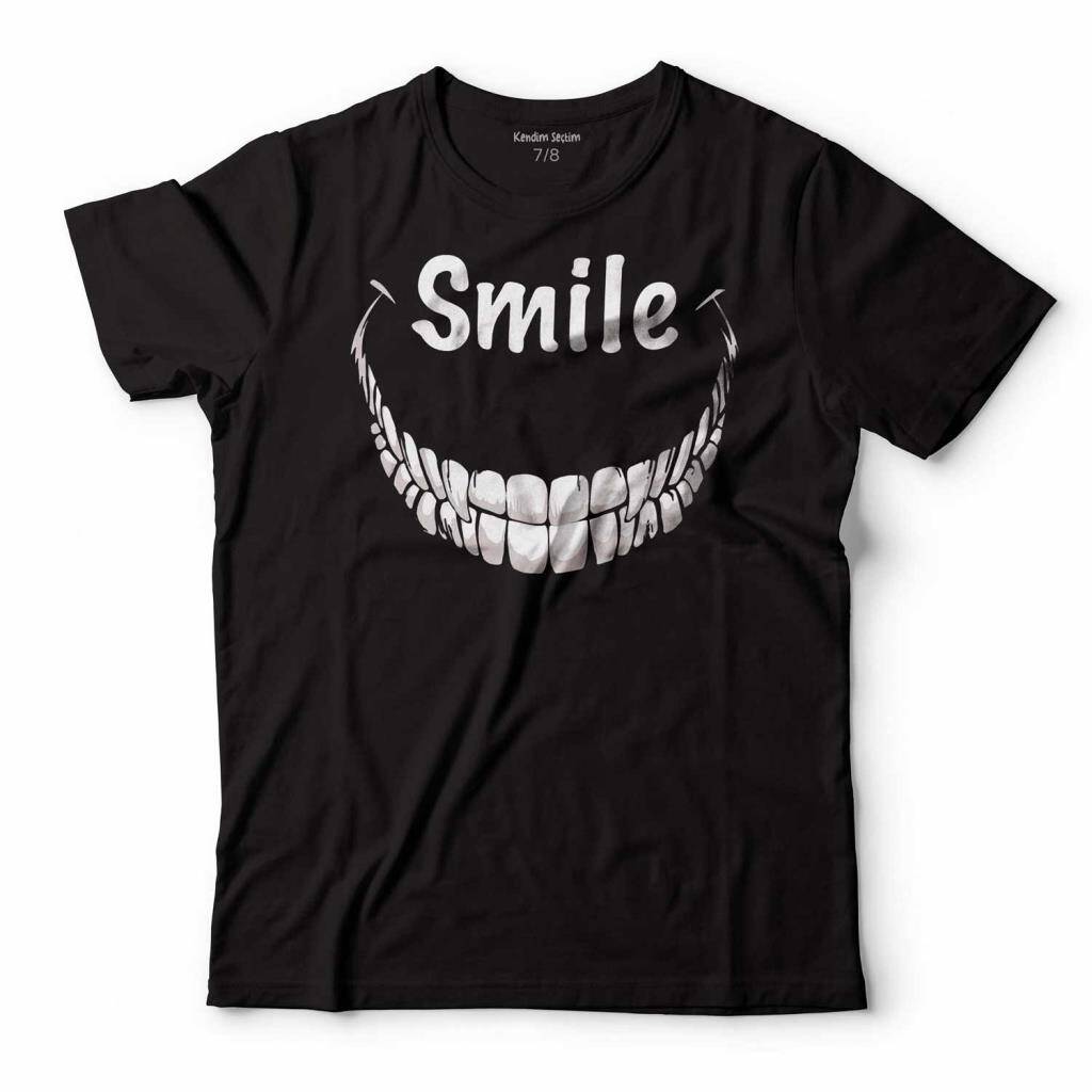 DİŞ KURU KAFA SKULL SMILE SKELETON ÇOCUK TİŞÖRT - 1