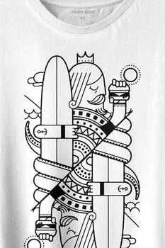 Disenos Papaz İskambil Kağıdı Çizim Baskılı Tişört Unisex T-shirt - 2