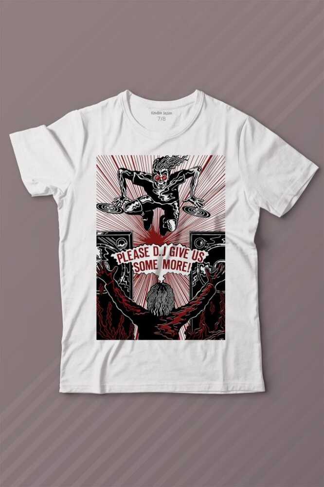Dj Give Some Music Elektronik Müzik Baskılı Tişört Çocuk T-shirt - 1