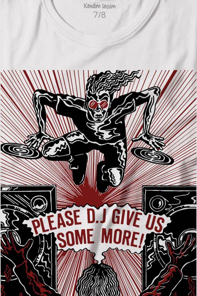 Dj Give Some Music Elektronik Müzik Baskılı Tişört Çocuk T-shirt (1)