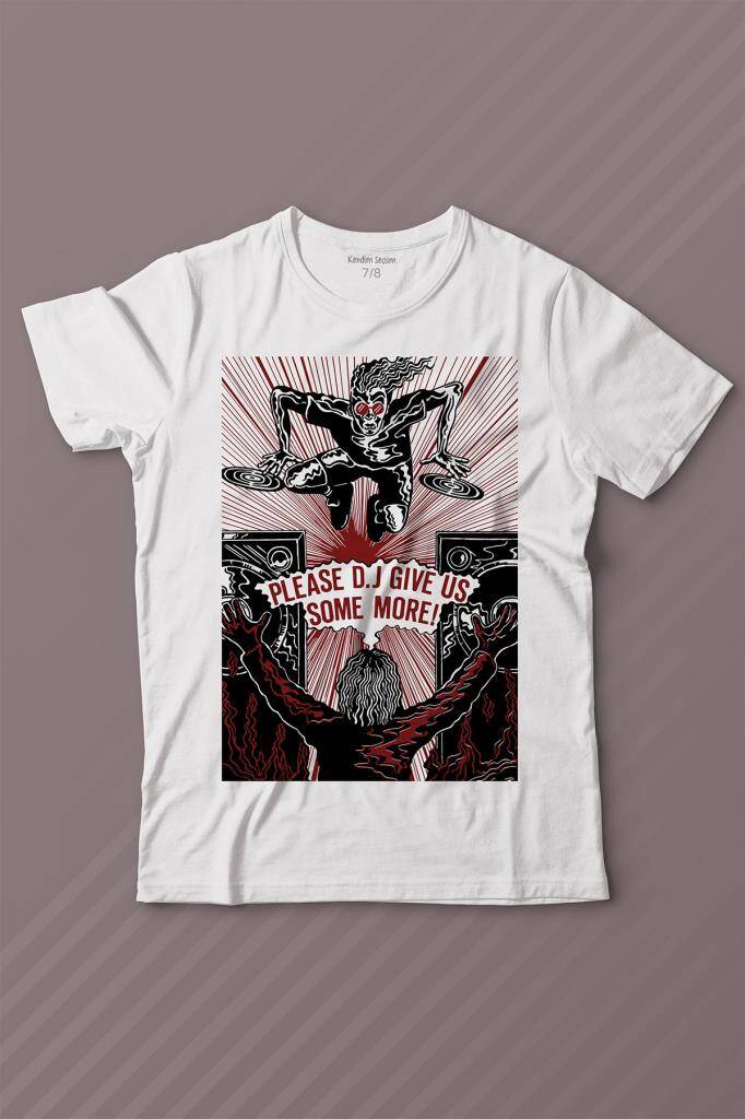 Dj Give Some Music Elektronik Müzik Baskılı Tişört Çocuk T-shirt - 1