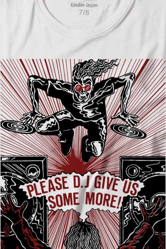 Dj Give Some Music Elektronik Müzik Baskılı Tişört Çocuk T-shirt - 2