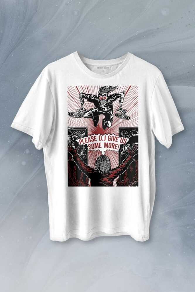 Dj Give Some Music Elektronik Müzik Baskılı Tişört Unisex T-shirt - 1
