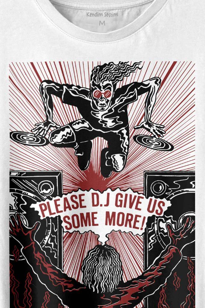 Dj Give Some Music Elektronik Müzik Baskılı Tişört Unisex T-shirt (1)