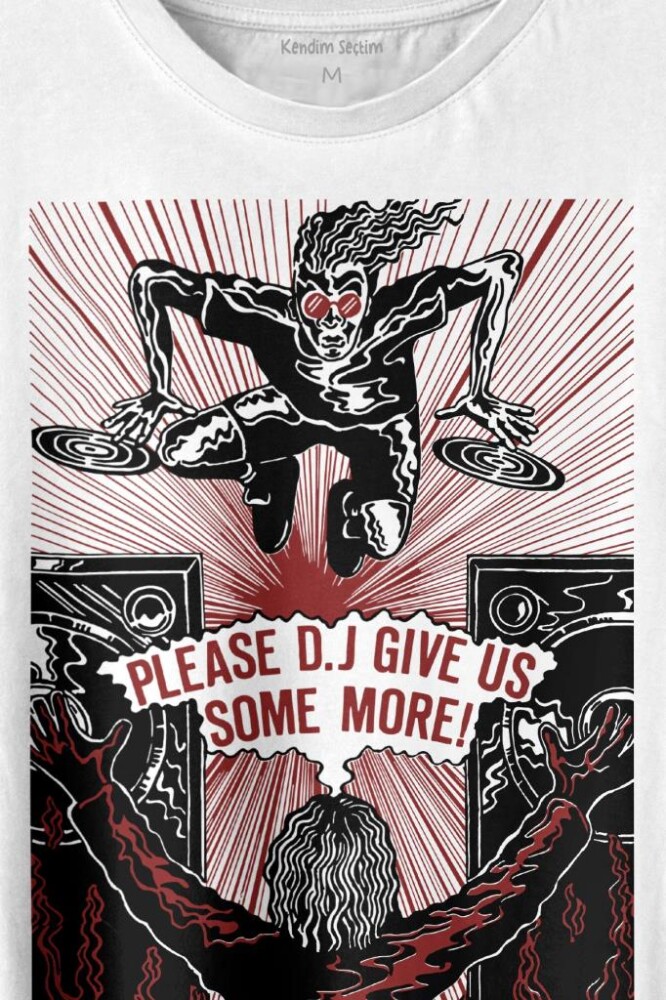 Dj Give Some Music Elektronik Müzik Baskılı Tişört Unisex T-shirt - 2