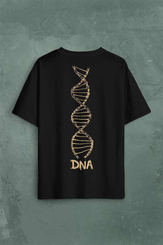 Dna Bisiklet Zinciri Genetik Hayat Ağacı Evrim Sırt Ön Baskılı Oversize Tişört Unisex T-Shirt - 2