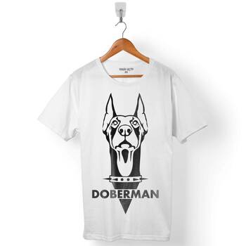 DOBERMAN DOG KÖPEK KAFA ERKEK TİŞÖRT - 1
