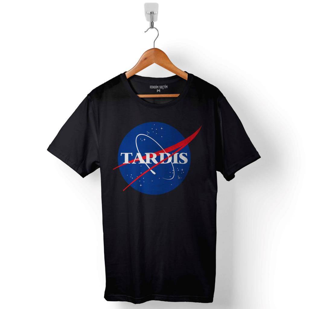 Doctor Who Tardis Nasa Logo Baskılı Tişört Unisex T-Shirt - 1
