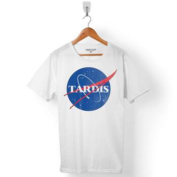 DOCTOR WHO TARDIS NASA LOGO ERKEK TİŞÖRT - 1