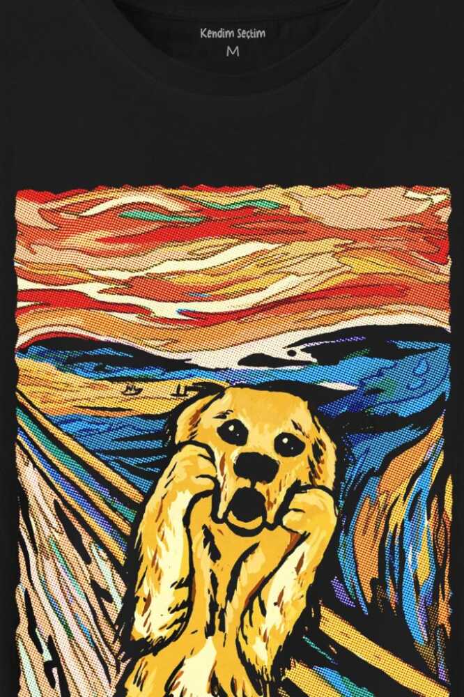 Dog Scream Munch Çığlık Urban Srteet Wear Baskılı Tişört Unisex T-Shirt - 2