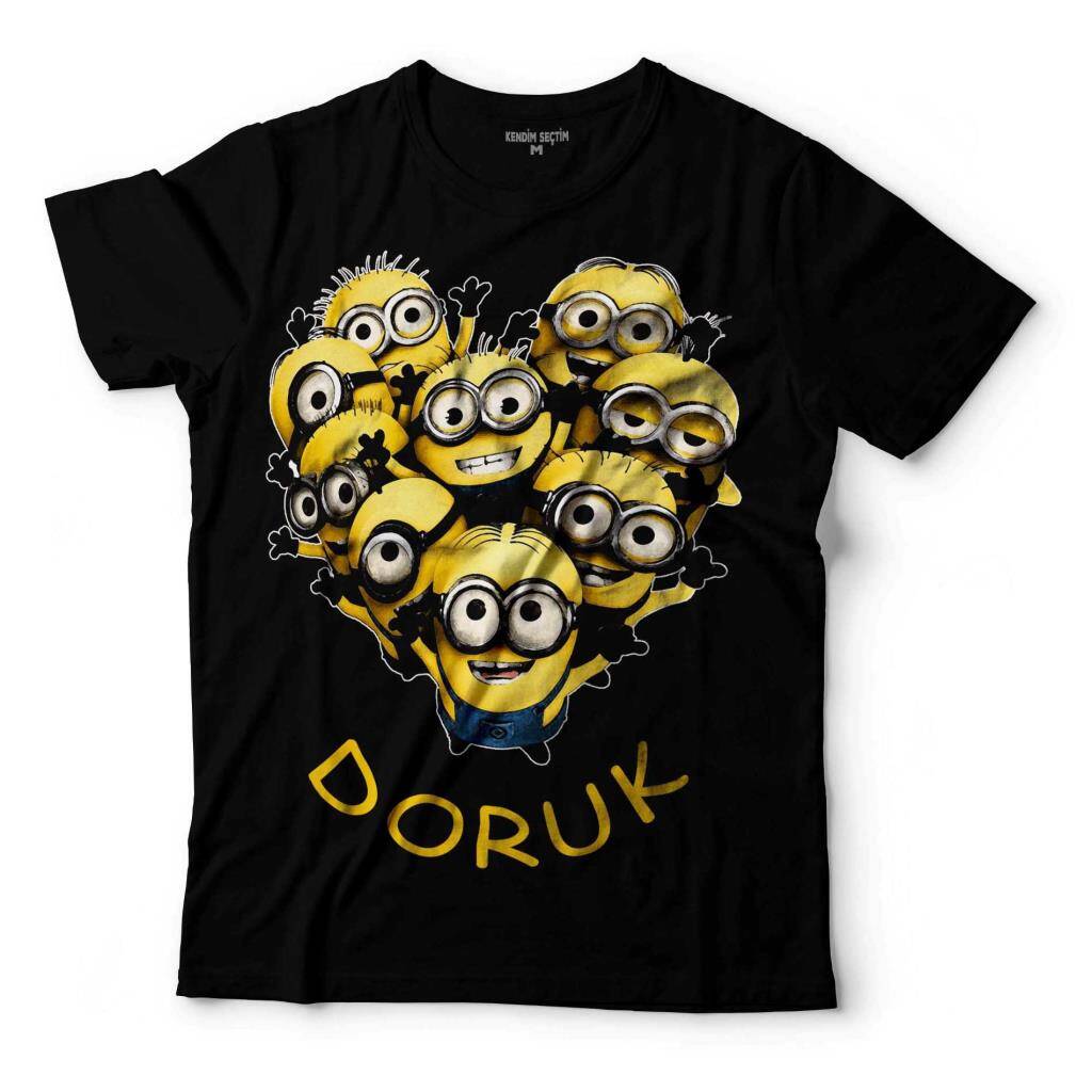 DOĞUM YAŞ GÜNÜ MİNYONLAR MINIONS KİŞİYE ÖZEL İSİMLİ ÇOCUK TİŞÖRT - 1