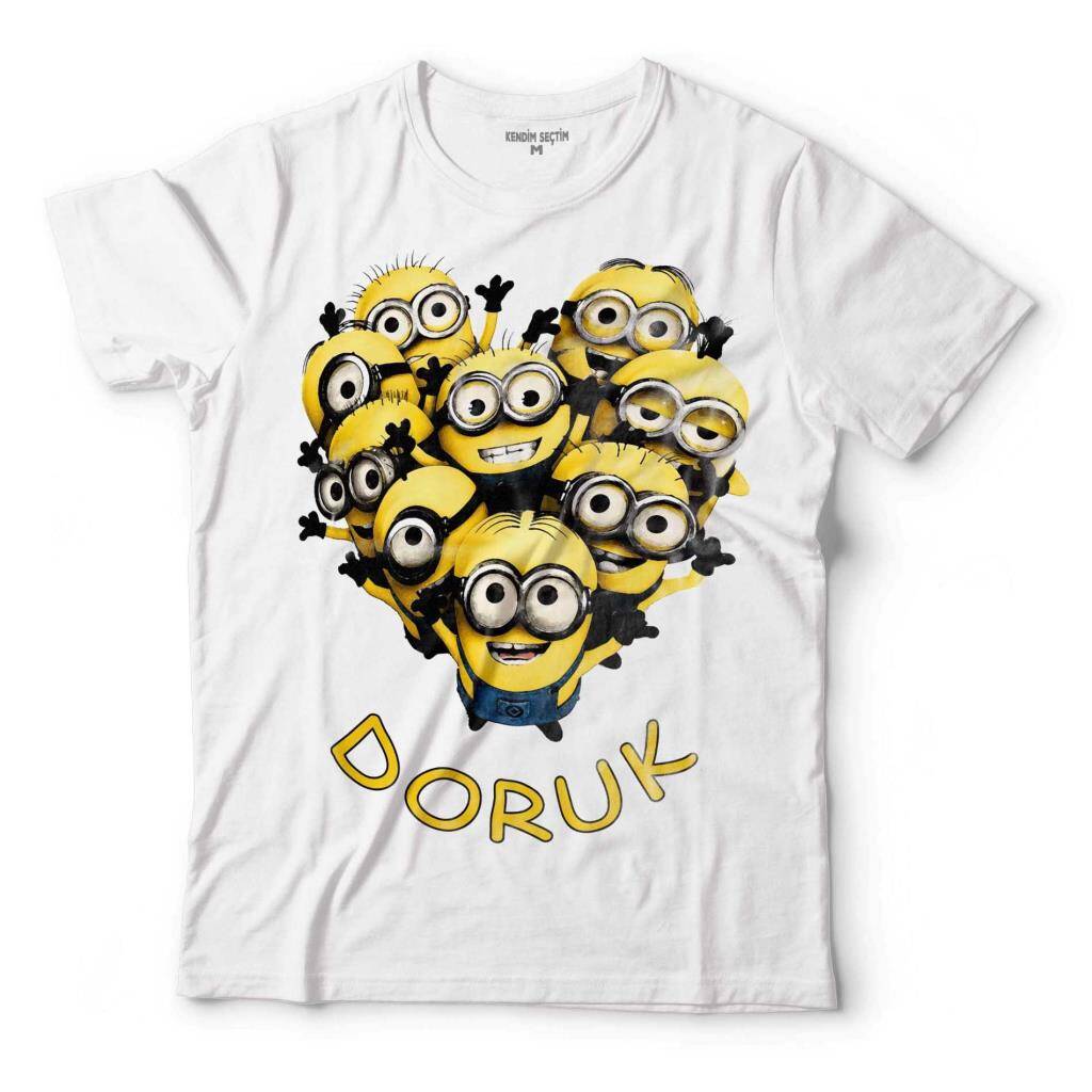 DOĞUM YAŞ GÜNÜ MİNYONLAR MINIONS KİŞİYE ÖZEL İSİMLİ ÇOCUK TİŞÖRT - 1