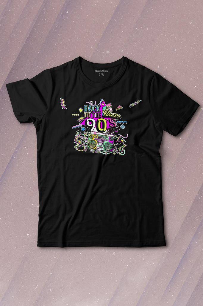 Doksanlar Pop 90'S Retro Vintage Baskılı Tişört Çocuk T-shirt - 1