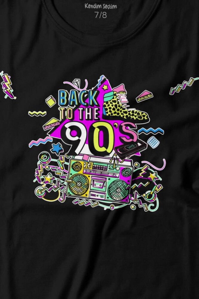 Doksanlar Pop 90'S Retro Vintage Baskılı Tişört Çocuk T-shirt - 2